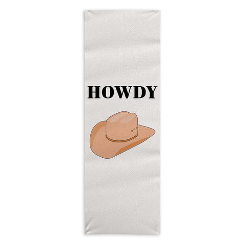 Daily Regina Designs Howdy Cowboy Hat Neutral Beige Yoga Towel