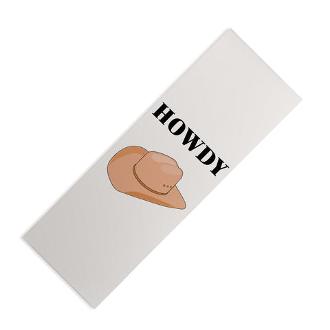 Daily Regina Designs Howdy Cowboy Hat Neutral Beige Yoga Mat