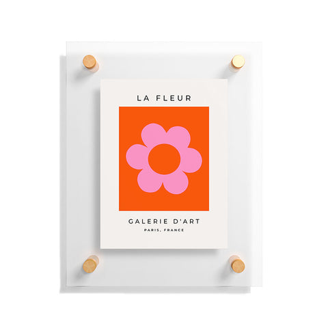 Daily Regina Designs La Fleur 01 Retro Floral Floating Acrylic Print