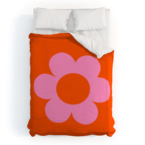 Daily Regina Designs La Fleur 01 Retro Floral Duvet Cover