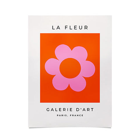 Daily Regina Designs La Fleur 01 Retro Floral Poster