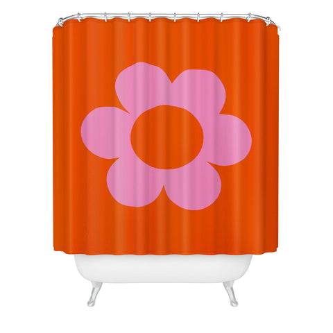 Daily Regina Designs La Fleur 01 Retro Floral Shower Curtain