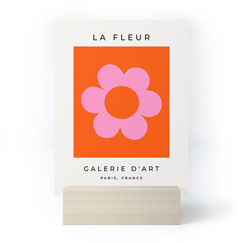 Daily Regina Designs La Fleur 01 Retro Floral Mini Art Print