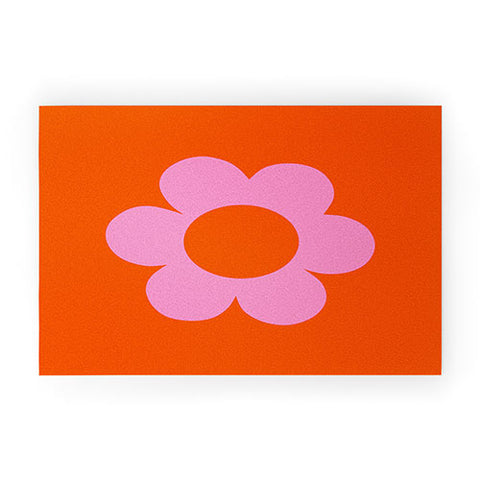 Daily Regina Designs La Fleur 01 Retro Floral Welcome Mat