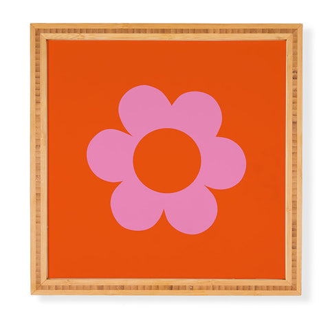 Daily Regina Designs La Fleur 01 Retro Floral Framed Wall Art