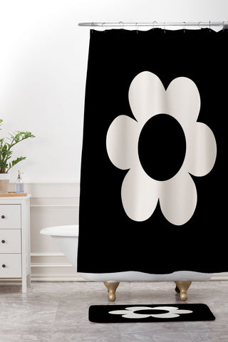 Daily Regina Designs La Fleur 06 Retro Floral Shower Curtain And Mat
