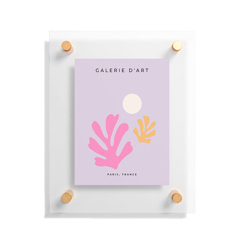 Daily Regina Designs Lavender Abstract Leaves Modern Floating Acrylic Print