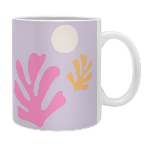 Daily Regina Designs Lavender Abstract Leaves Modern Coffee Mug
