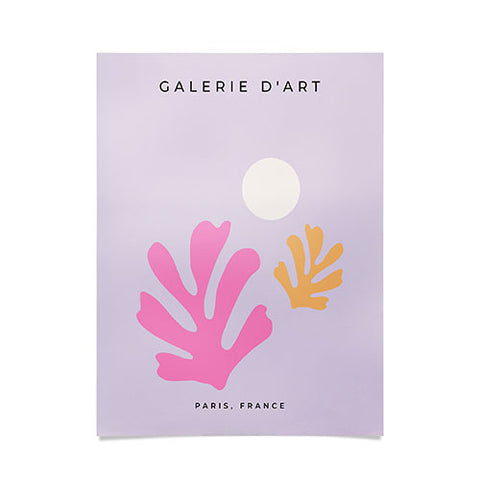 Daily Regina Designs Lavender Abstract Leaves Modern Poster