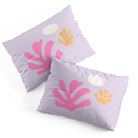 Daily Regina Designs Lavender Abstract Leaves Modern Pillow Shams
