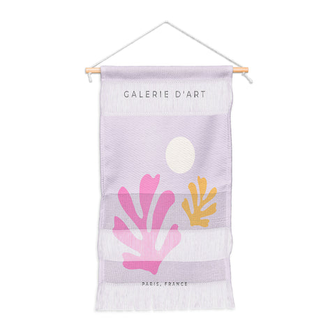 Daily Regina Designs Lavender Abstract Leaves Modern Wall Hanging Portrait