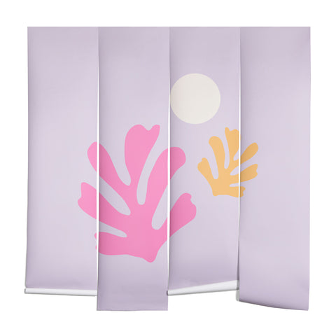 Daily Regina Designs Lavender Abstract Leaves Modern Wall Mural