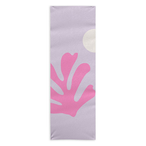 Daily Regina Designs Lavender Abstract Leaves Modern Yoga Towel