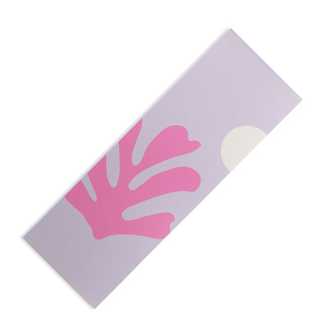 Daily Regina Designs Lavender Abstract Leaves Modern Yoga Mat
