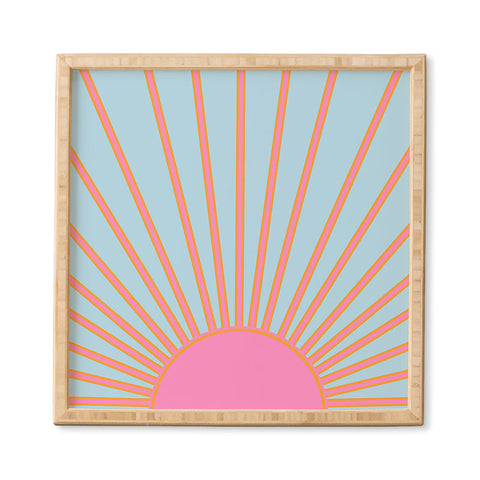 Daily Regina Designs Le Soleil 02 Abstract Retro Framed Wall Art