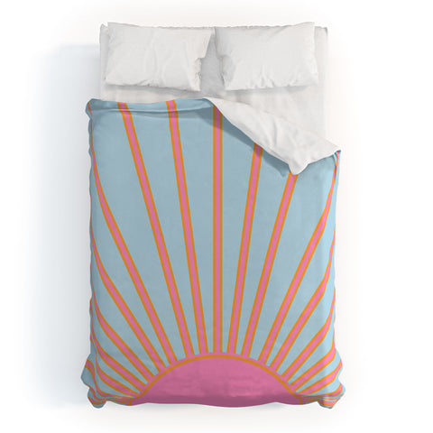 Daily Regina Designs Le Soleil 02 Abstract Retro Duvet Cover
