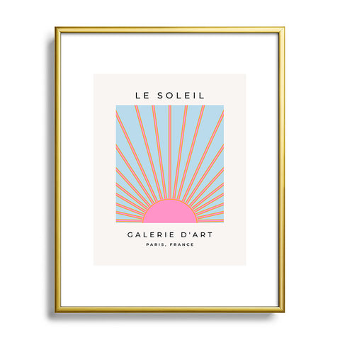 Daily Regina Designs Le Soleil 02 Abstract Retro Metal Framed Art Print