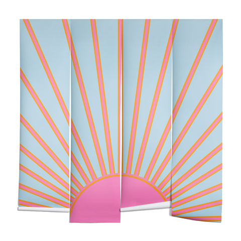 Daily Regina Designs Le Soleil 02 Abstract Retro Wall Mural