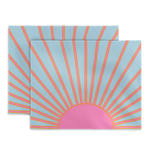 Daily Regina Designs Le Soleil 02 Abstract Retro Placemat