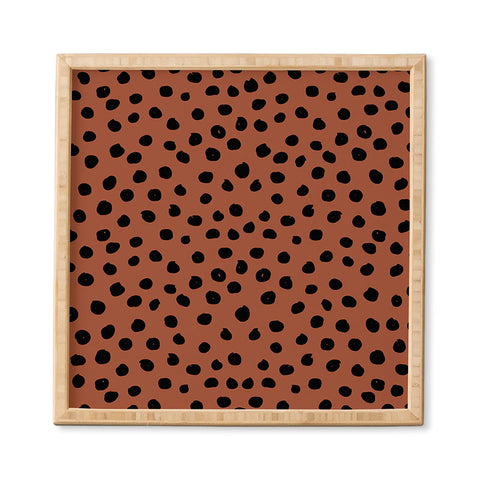 Daily Regina Designs Leopard Print Rust Animal Print Framed Wall Art