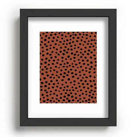 Daily Regina Designs Leopard Print Rust Animal Print Recessed Framing Rectangle