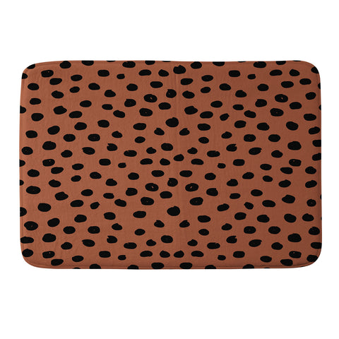 Daily Regina Designs Leopard Print Rust Animal Print Memory Foam Bath Mat