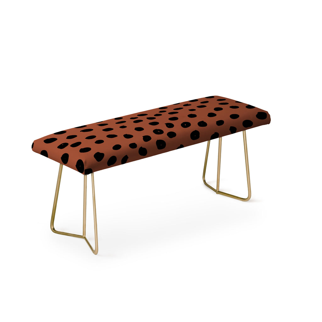 Leopard Print Rust Animal Print Bench Daily Regina Designs