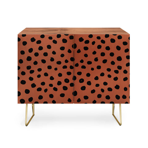 Daily Regina Designs Leopard Print Rust Animal Print Credenza