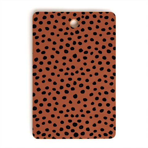 Daily Regina Designs Leopard Print Rust Animal Print Cutting Board Rectangle