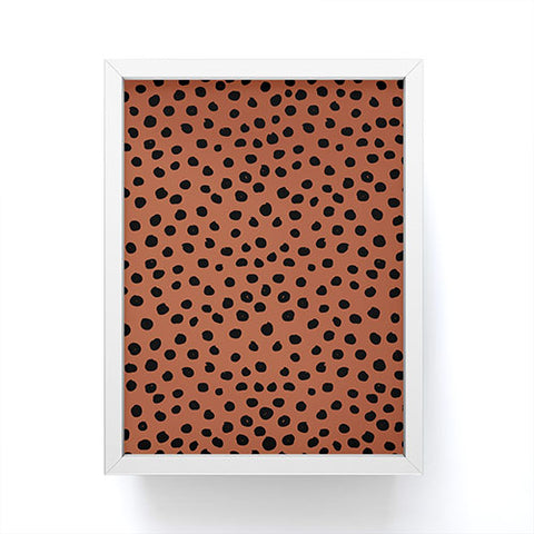 Daily Regina Designs Leopard Print Rust Animal Print Framed Mini Art Print
