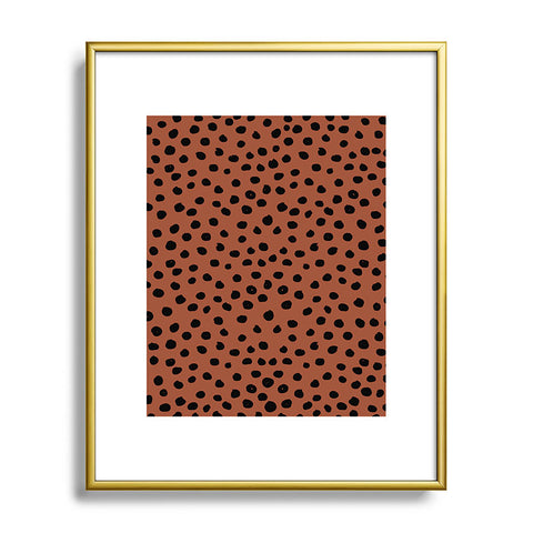 Daily Regina Designs Leopard Print Rust Animal Print Metal Framed Art Print