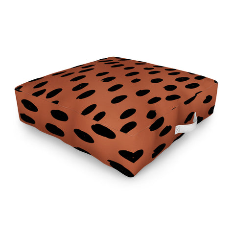 Daily Regina Designs Leopard Print Rust Animal Print Outdoor Floor Cushion