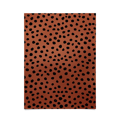 Daily Regina Designs Leopard Print Rust Animal Print Poster