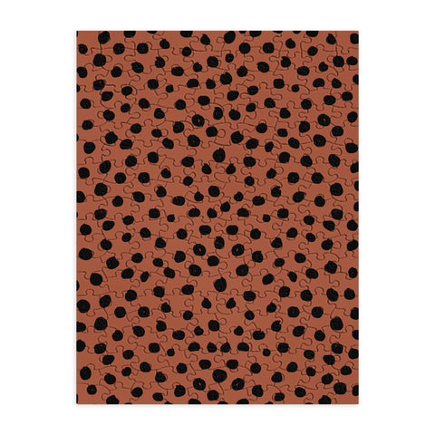 Daily Regina Designs Leopard Print Rust Animal Print Puzzle