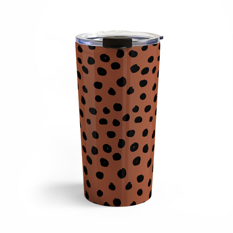 Daily Regina Designs Leopard Print Rust Animal Print Travel Mug