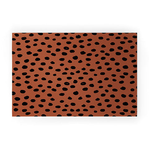 Daily Regina Designs Leopard Print Rust Animal Print Welcome Mat