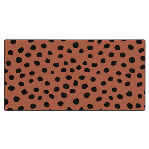 Daily Regina Designs Leopard Print Rust Animal Print Desk Mat
