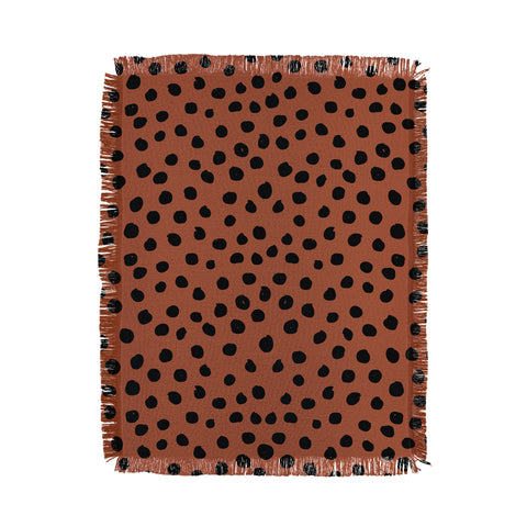 Daily Regina Designs Leopard Print Rust Animal Print Throw Blanket