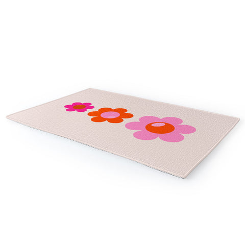 Daily Regina Designs Les Fleurs 01 Abstract Retro Area Rug