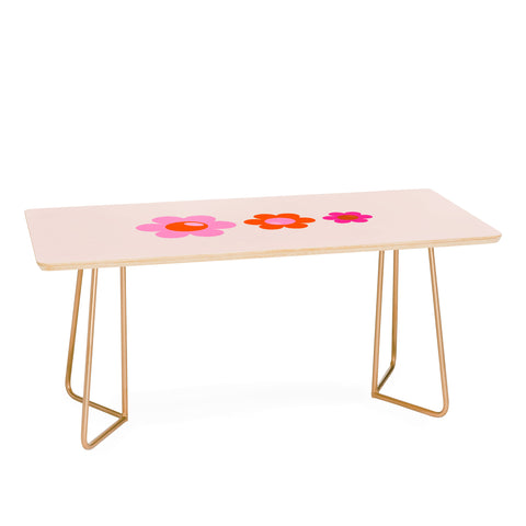 Daily Regina Designs Les Fleurs 01 Abstract Retro Coffee Table