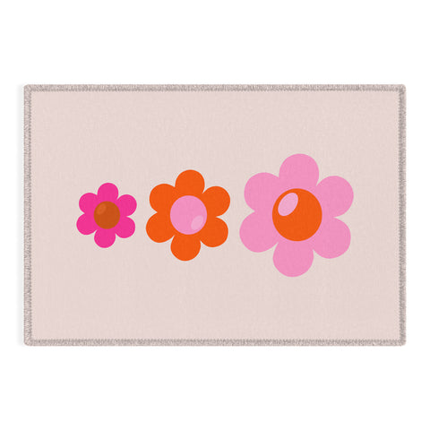 Daily Regina Designs Les Fleurs 01 Abstract Retro Outdoor Rug