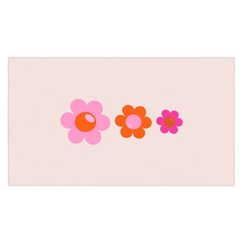 Daily Regina Designs Les Fleurs 01 Abstract Retro Tablecloth