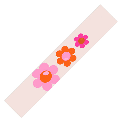 Daily Regina Designs Les Fleurs 01 Abstract Retro Table Runner