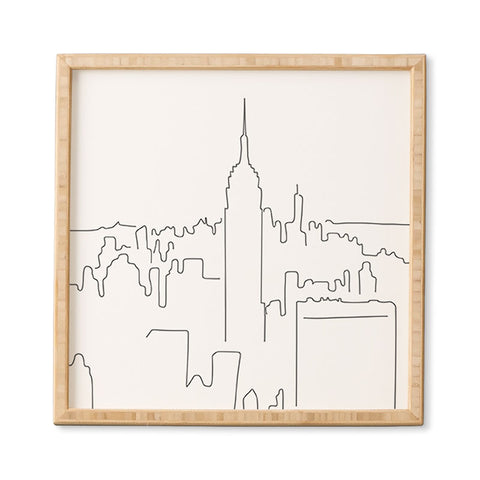 Daily Regina Designs Minimal Line New York City Framed Wall Art
