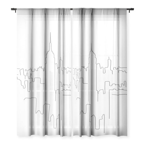 Daily Regina Designs Minimal Line New York City Sheer Non Repeat