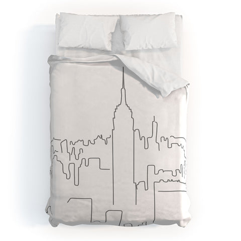 Daily Regina Designs Minimal Line New York City Duvet Cover