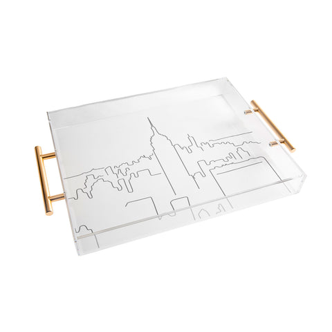 Daily Regina Designs Minimal Line New York City Acrylic Tray