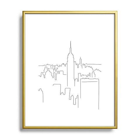 Daily Regina Designs Minimal Line New York City Metal Framed Art Print