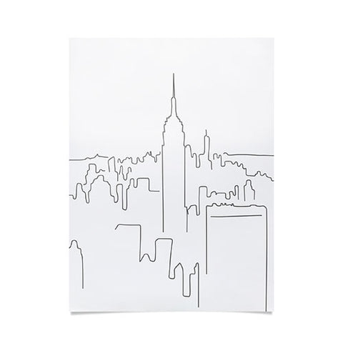 Daily Regina Designs Minimal Line New York City Poster