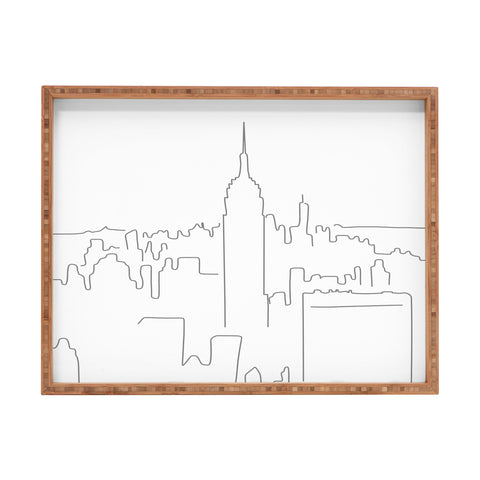 Daily Regina Designs Minimal Line New York City Rectangular Tray